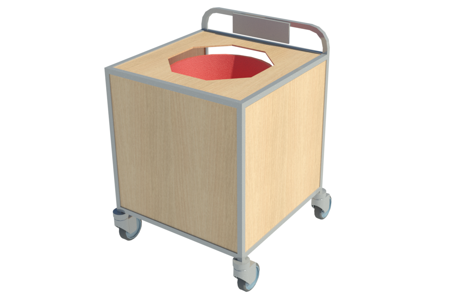 Revit family of food waste trolley from Health and Care.