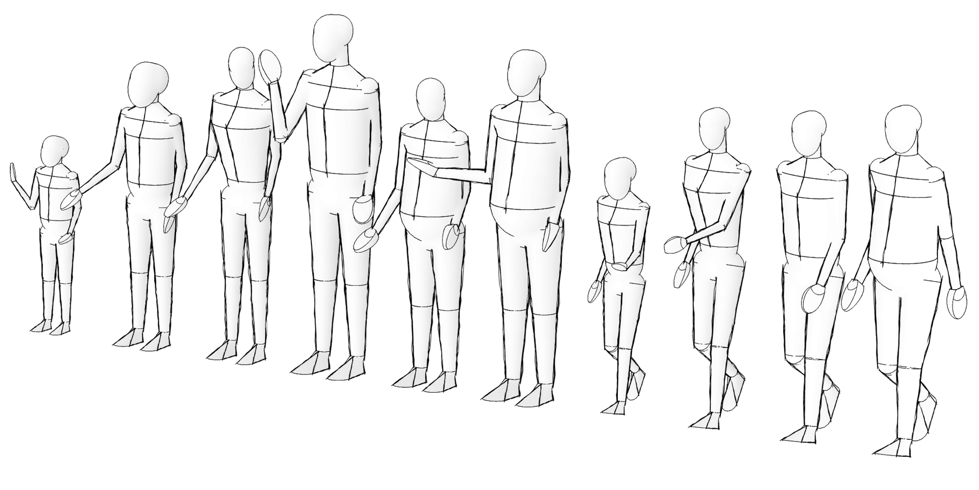 Andy Entourage Revit family in sketch line.