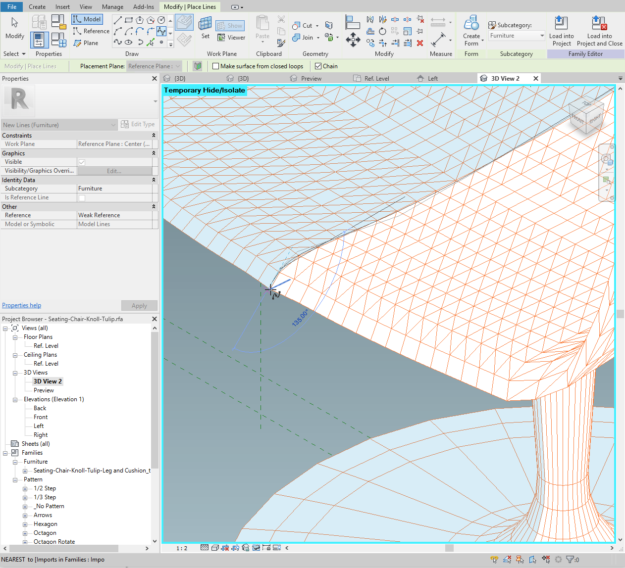 Continue the spline until the end of the slice.