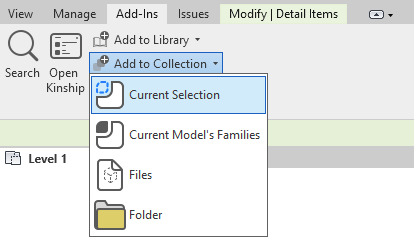 Add using "Current Selection" option to upload content selected in view or Project Browser.