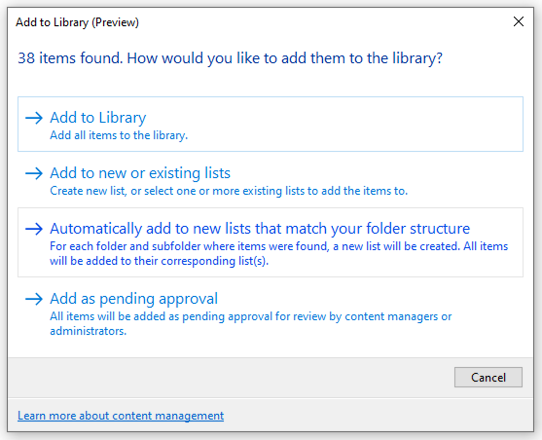Add to Library dialog in the Kinship Revit add-in showing the new option to automatically add to lists that match your folder structure.