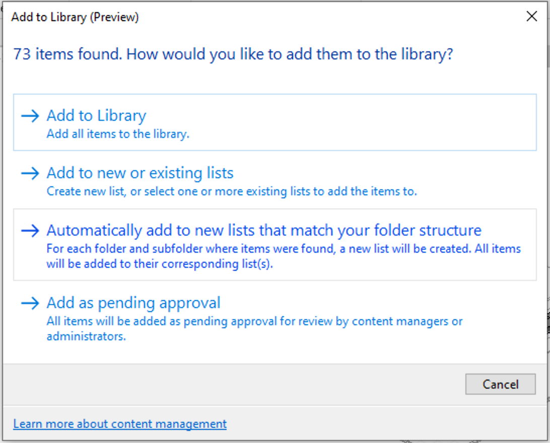 Add to Library dialog in the Kinship Revit add-in showing the new options for adding to lists.