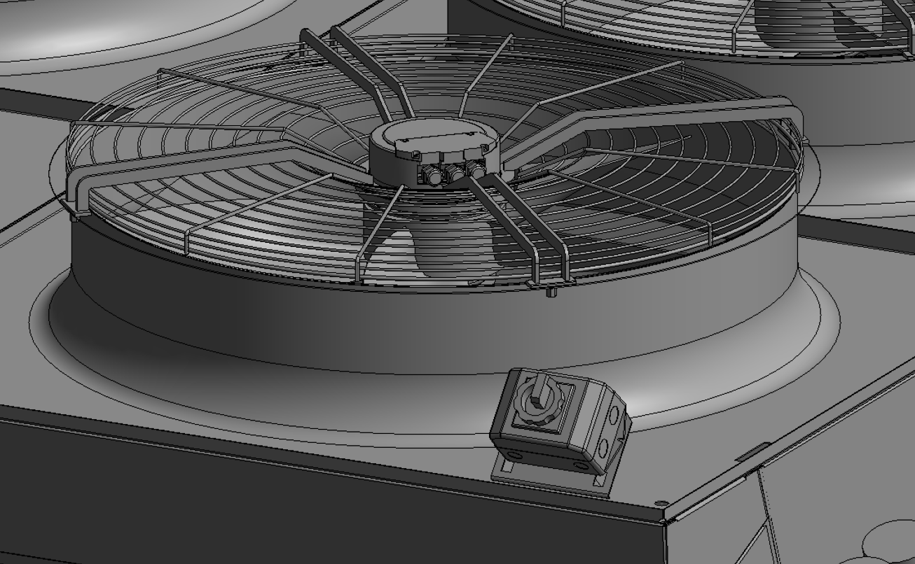 An over-detailed fan Revit family.