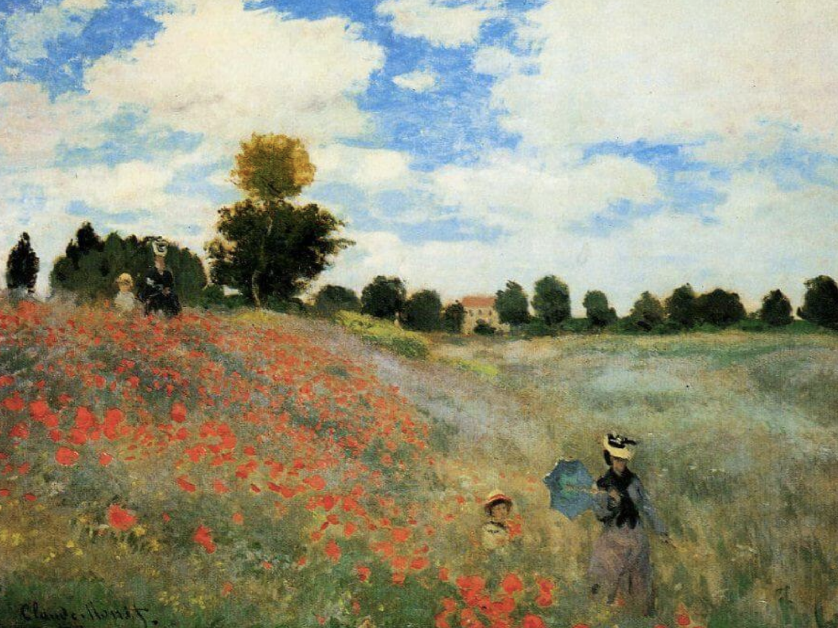 Poppy Fields near Argenteuil, 1873 by Claude Monet.