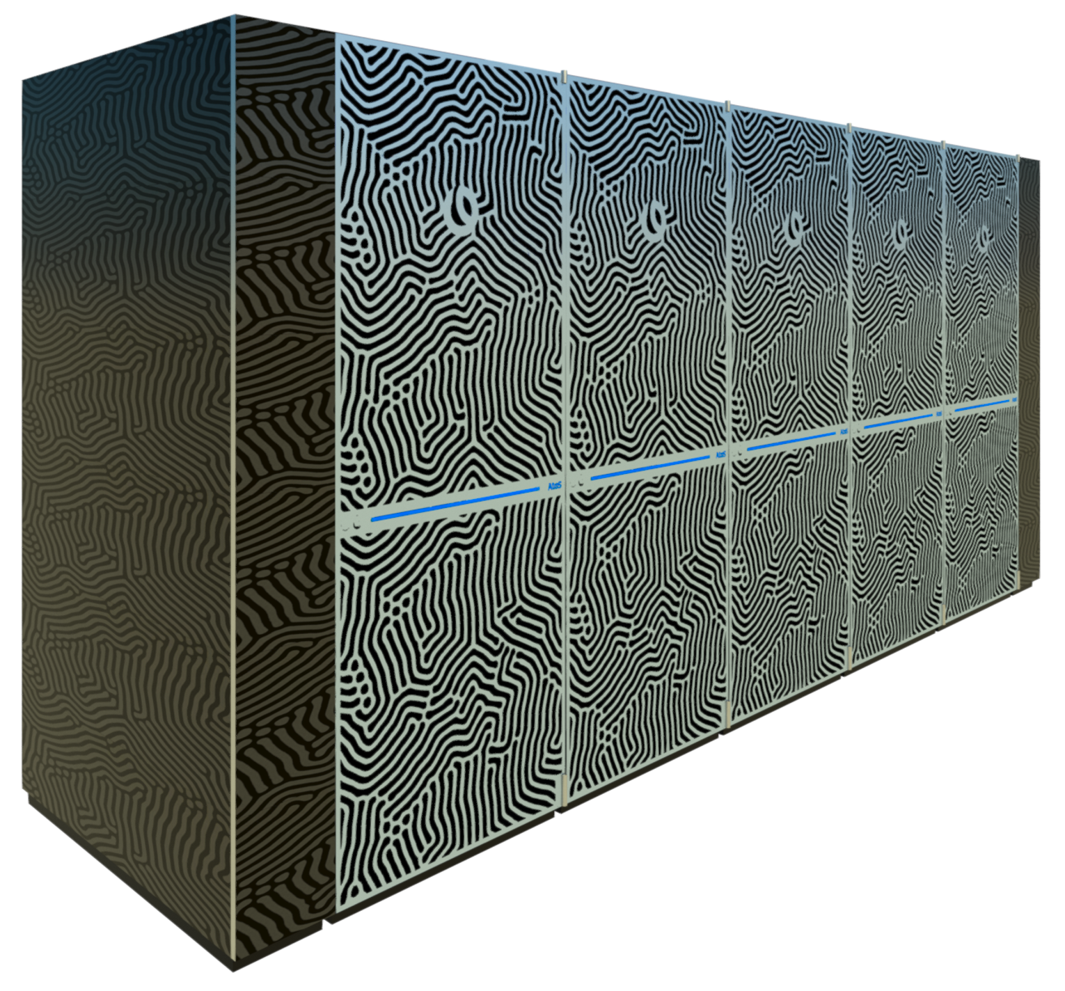 Revit 3D view of the BullSequana XH3000 supercomputer from Atos.