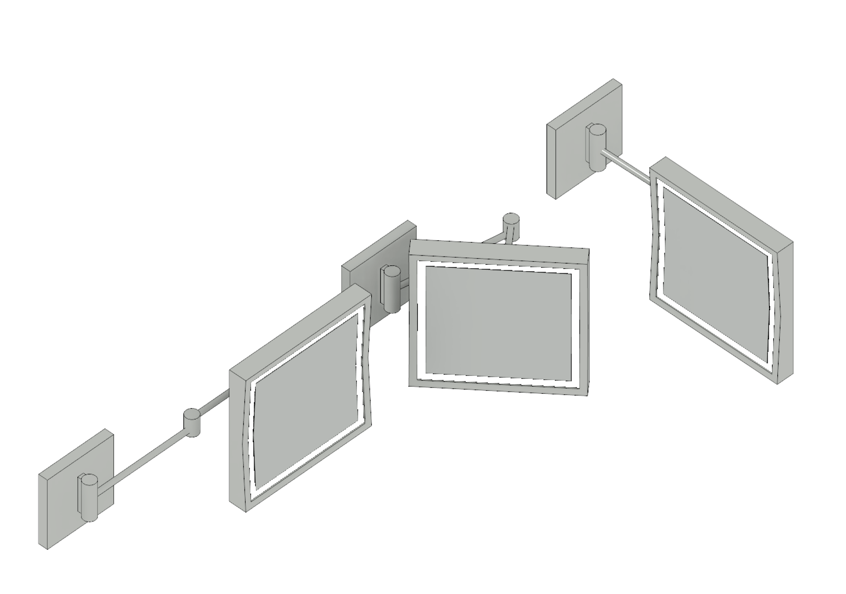 Revit 3D showing the three positions available.